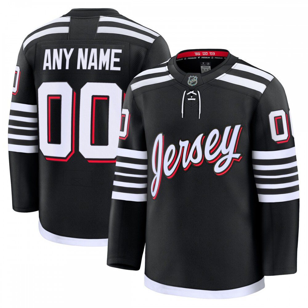 New Jersey Devils Alternate Premium Custom Jersey - Black-Pro Kit Vault | Brand New 26/27 Sports Jerseys